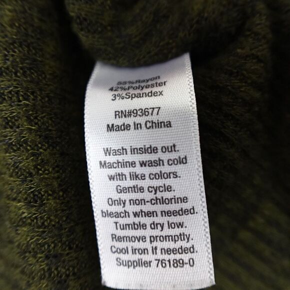 a.n.a. Womens Green Long Sleeved Ribbed Top X-Large - Picture 8 of 8